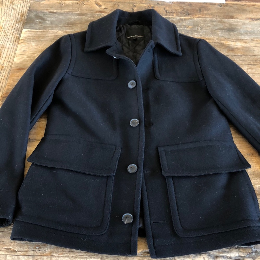 Mens Banana Republic Bellucci Pea Coat Small